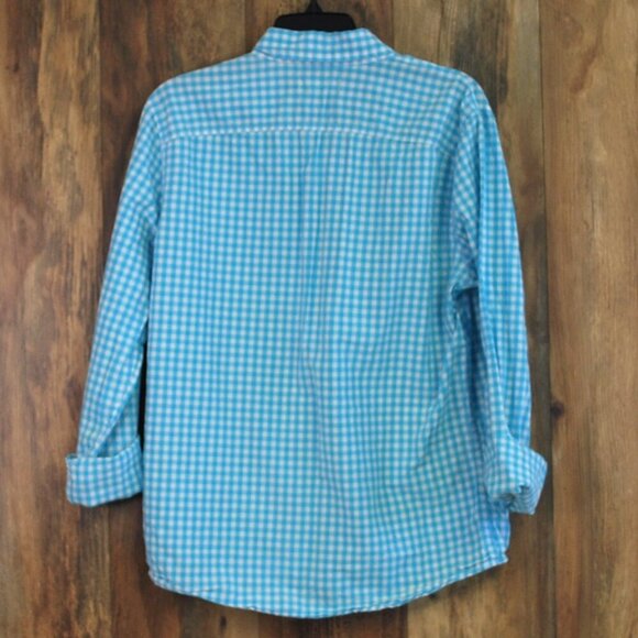 Hollister Men's Blue White Checkered Business Casual Button Down Shirt M - Picture 3 of 3